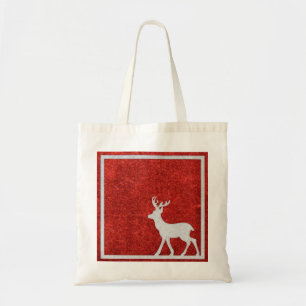 Gepersonaliseerde decoratieve kerstarenrenier tote bag