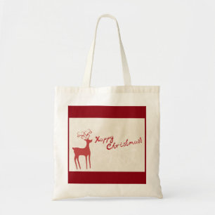 Gepersonaliseerde decoratieve kerstarenrenier tote bag