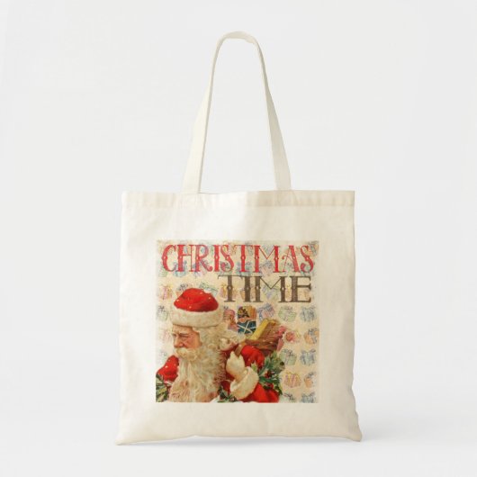 Gepersonaliseerde decoratieve kerstavond tote bag (Voorkant)