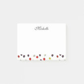 Gepersonaliseerde decoratieve lente bloemen wit post-it® notes (Voorkant)