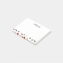 Gepersonaliseerde decoratieve lente bloemen wit post-it® notes