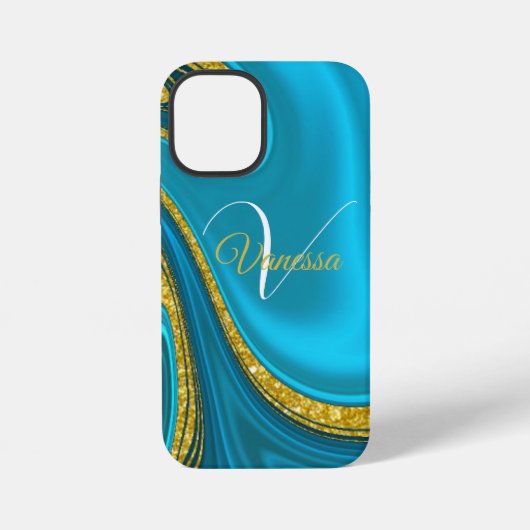 Gepersonaliseerde decoratieve marmering iPhone hoesje (Achterkant)