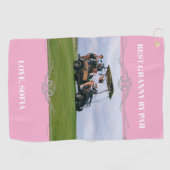 Gepersonaliseerde Decoratieve stijl Foto Golf Tpwe Golfhanddoek (Horizontaal)