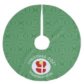Gepersonaliseerde Deense engel kerst vlag Kerstboom Rok (Voorkant)