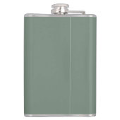 Gepersonaliseerde Deep Sage Green Heupfles (Achterkant)