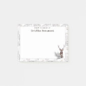 Gepersonaliseerde deer Hunting van het bureau van Post-it® Notes (Voorkant)