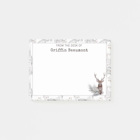 Gepersonaliseerde deer Hunting van het bureau van Post-it® Notes (Voorkant)
