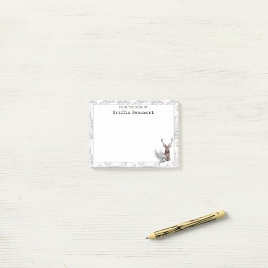 Gepersonaliseerde deer Hunting van het bureau van Post-it® Notes (Op bureau)