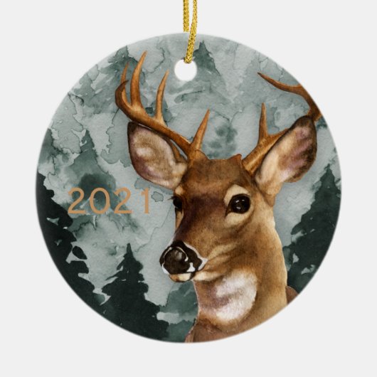 Gepersonaliseerde deer Ornament (Voorkant)