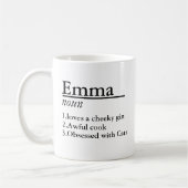 Gepersonaliseerde Definitie Koffie Aangepaste Naam Koffiemok (Links)