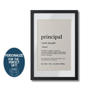 Gepersonaliseerde definitie van een directeur poster