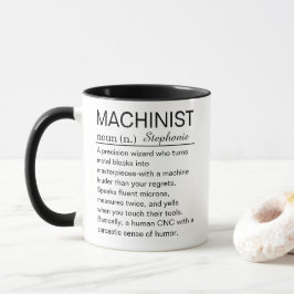 Gepersonaliseerde definitie voor machinebankwerker mok
