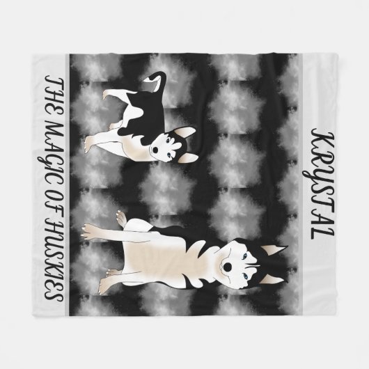 Gepersonaliseerde deken met een gepersonaliseerde  (Voorkant (Horizontaal))