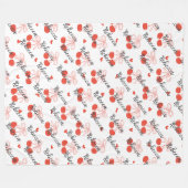 Gepersonaliseerde deken met kersen (Voorkant (Horizontaal))