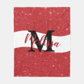 Gepersonaliseerde deken van de glitter fleece (Voorkant)