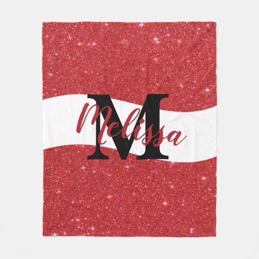 Gepersonaliseerde deken van de glitter fleece (Voorkant)