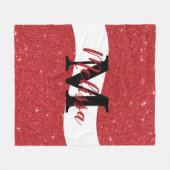 Gepersonaliseerde deken van de glitter fleece (Voorkant (Horizontaal))
