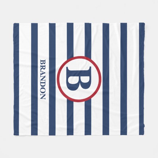 Gepersonaliseerde deken van gestreepte kinderen (Voorkant (Horizontaal))