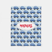 Gepersonaliseerde deken van het kind van de auto v (Voorkant)