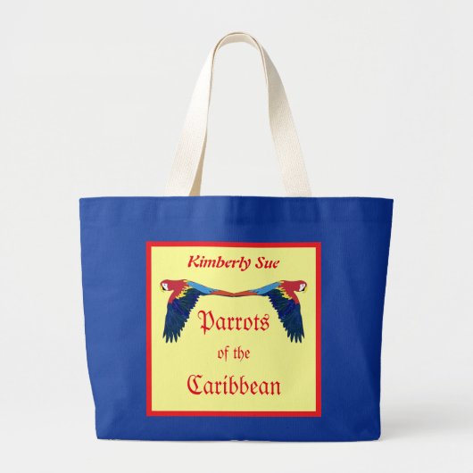Gepersonaliseerde delen van de Caraïben Grote Tote Bag (Voorkant)