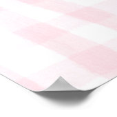 Gepersonaliseerde Delilah Baby Girl Nursery Gingha Poster (Hoek)