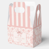 Gepersonaliseerde demask Blush Roze Coquette Verja Bedankdoosjes (Geopend)