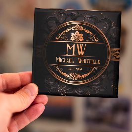 Gepersonaliseerde  Demask Monogram Magnet