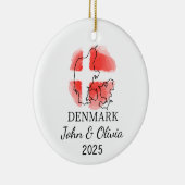 Gepersonaliseerde Denemarken Ornament, Denemarken Keramisch Ornament (Rechts)