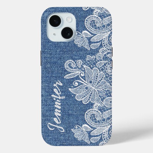 Gepersonaliseerde Denim iPhone / iPad case (Achterkant)
