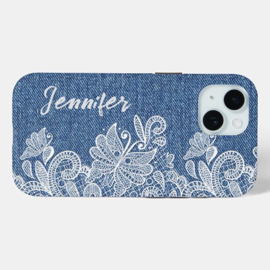 Gepersonaliseerde Denim iPhone / iPad case (Achterkant (horizontaal))