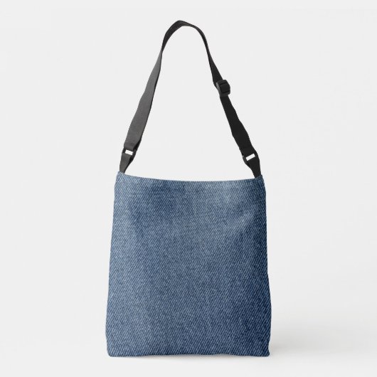Gepersonaliseerde denim print crossbody tas (Achterkant)