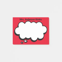 Gepersonaliseerde denkbubbel van de leraar Post-it Post-it® Notes