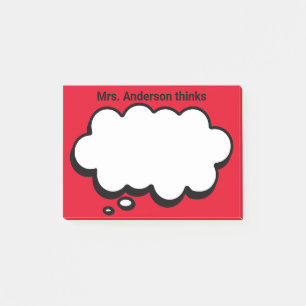Gepersonaliseerde denkbubbel van de leraar Post-it Post-it® Notes