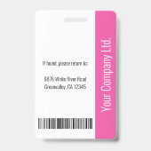 Gepersonaliseerde Dentist Kantoor Logo Foto ID Roz Badge (Back)
