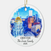 Gepersonaliseerde Denver Ornament, Colorado Gift Keramisch Ornament (Links)