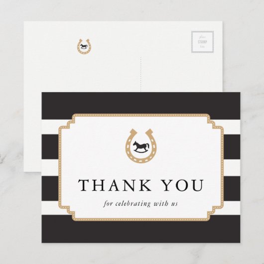 Gepersonaliseerde derby dank u Briefkaart Baby sho (Voorkant / Achterkant)