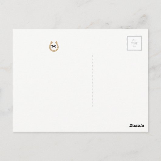 Gepersonaliseerde derby dank u Briefkaart Baby sho (Achterkant)