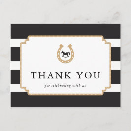 Gepersonaliseerde derby dank u Briefkaart Baby sho