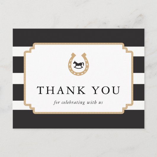 Gepersonaliseerde derby dank u Briefkaart Baby sho (Voorkant)