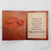 Gepersonaliseerde derde bruiloft 3 jaar Jubileum K Kaart (Binnen)