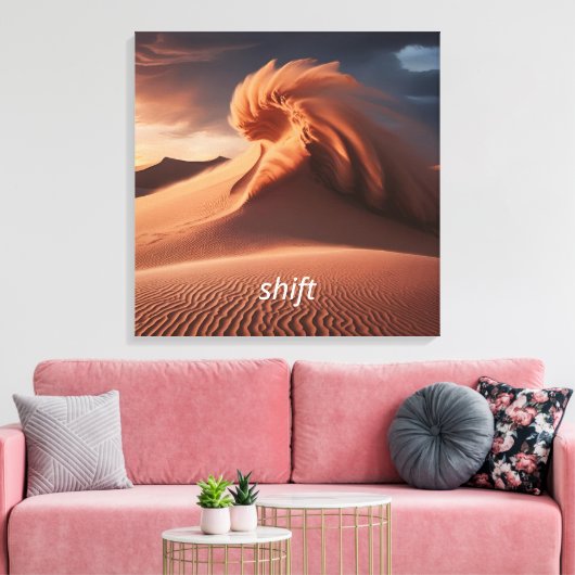 Gepersonaliseerde Desert Sandstorm / Dust Storm Canvas Afdruk (Insitu (Woonkamer))