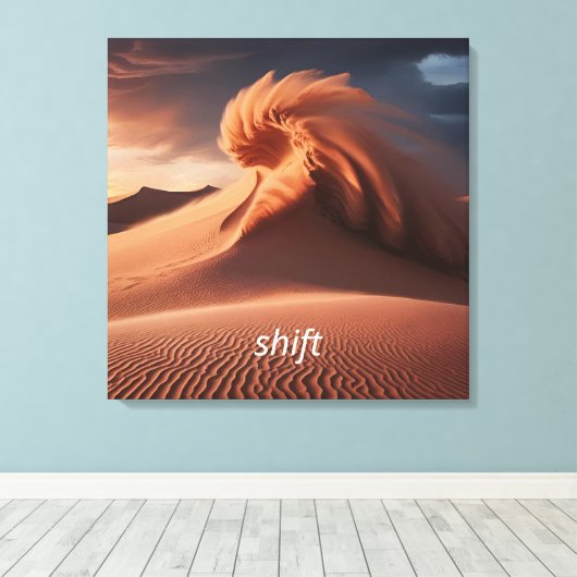 Gepersonaliseerde Desert Sandstorm / Dust Storm Canvas Afdruk (Insitu (Houten vloer))