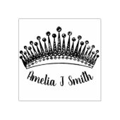 Gepersonaliseerde design kroon rubberstempel (Afrduk)