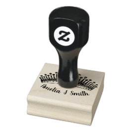 Gepersonaliseerde design kroon rubberstempel