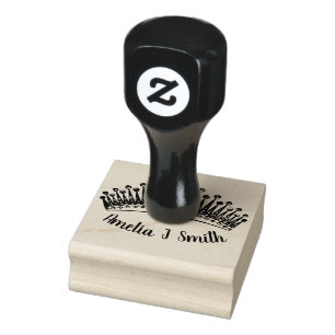 Gepersonaliseerde design kroon rubberstempel