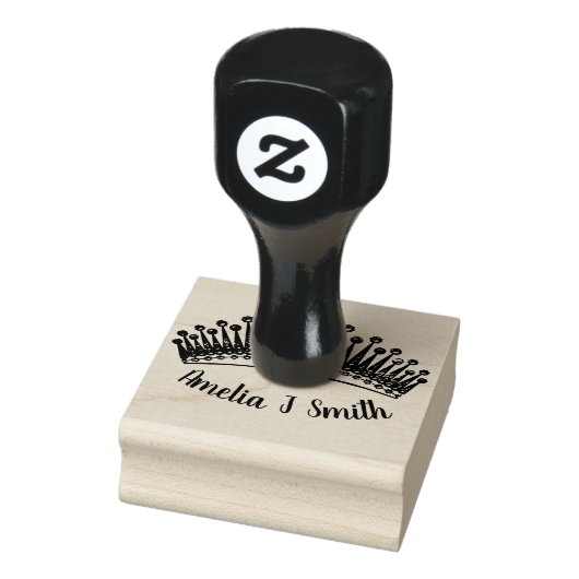 Gepersonaliseerde design kroon rubberstempel (Stempel)