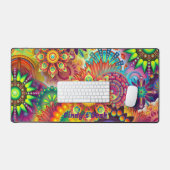 Gepersonaliseerde Desk Mat, Desk Mat, Mandala Desk Bureaumat (Keyboard & Muis)