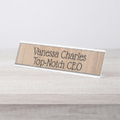 Gepersonaliseerde desktopnaamplaat van topkwalitei bureau naambordje (Voorkant)
