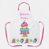 Gepersonaliseerde dessert schort (Voorkant)