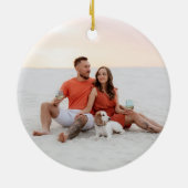 Gepersonaliseerde Destin Beach Trip Foto op Terug Keramisch Ornament (Achterkant)